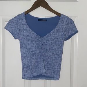 Blue Floral Brandy Melville Gina Top